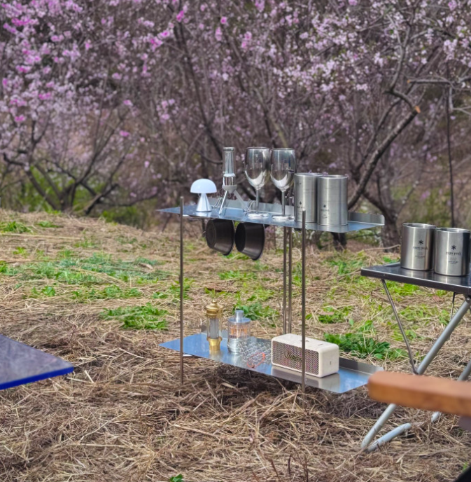 [GRIT] All Stainless 304 Camping Shelf, Side Table