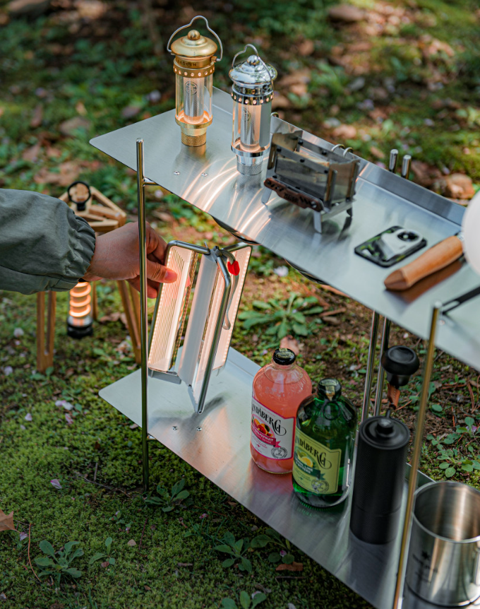 [GRIT] All Stainless 304 Camping Shelf, Side Table