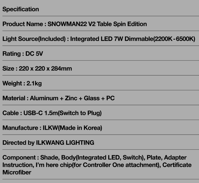[ILKW] Snowman22 V2 Table Spin Limited Edition