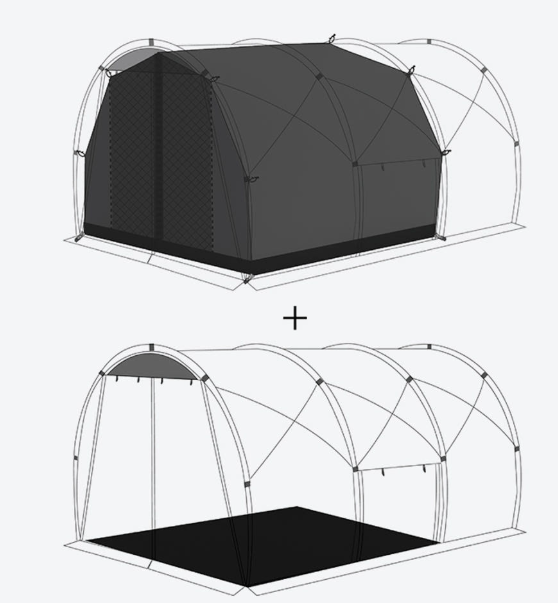 [Helinox] Inner Tent & Foot Print for Tactical Field Tunnel Tent 4.35