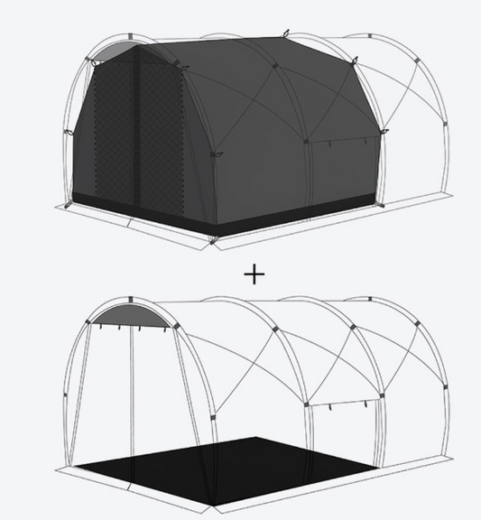 [Helinox] Inner Tent & Foot Print for Tactical Field Tunnel Tent 4.35