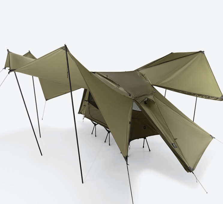 [Helinox] High Tarp Fly for Tactical Cot Tent Solo, Military Tan Color