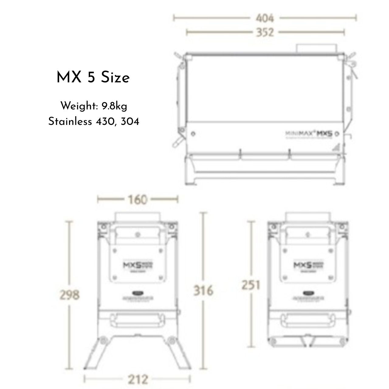 [Minimax] *Pre-order* MX5 Wood Burning Outdoor Camping Stove, Made in Korea Camping Gear.
