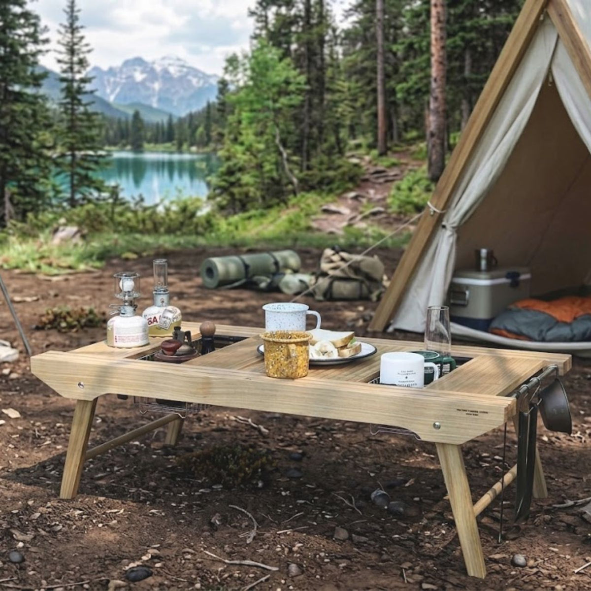[Machen] Versatile Modular Wooden Camping Living Table
