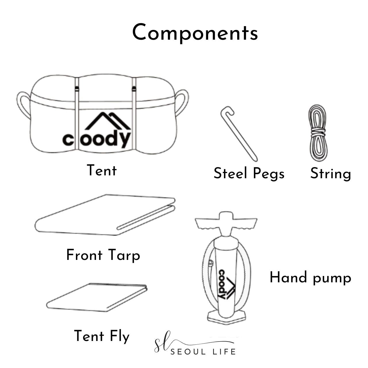 [Coody] Air Tent Wave, Beige & Khaki Colors