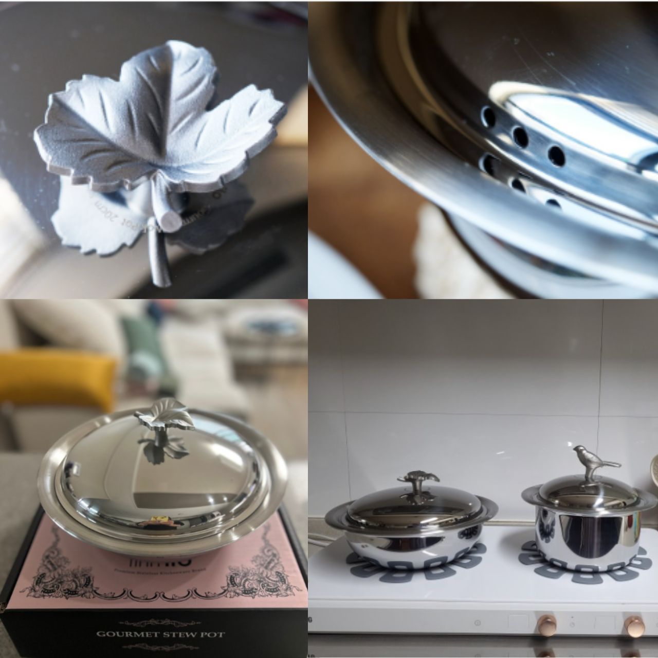 [finnilo] 316Ti 5-ply stainless gourmet stew pot (Maple)