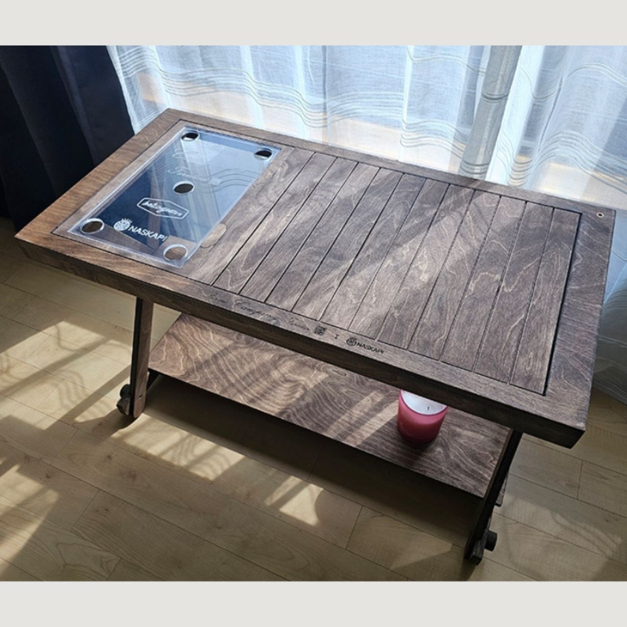 [Beomi] IGT Stove Plate Convertible Foldable Wood 3 Tier Table