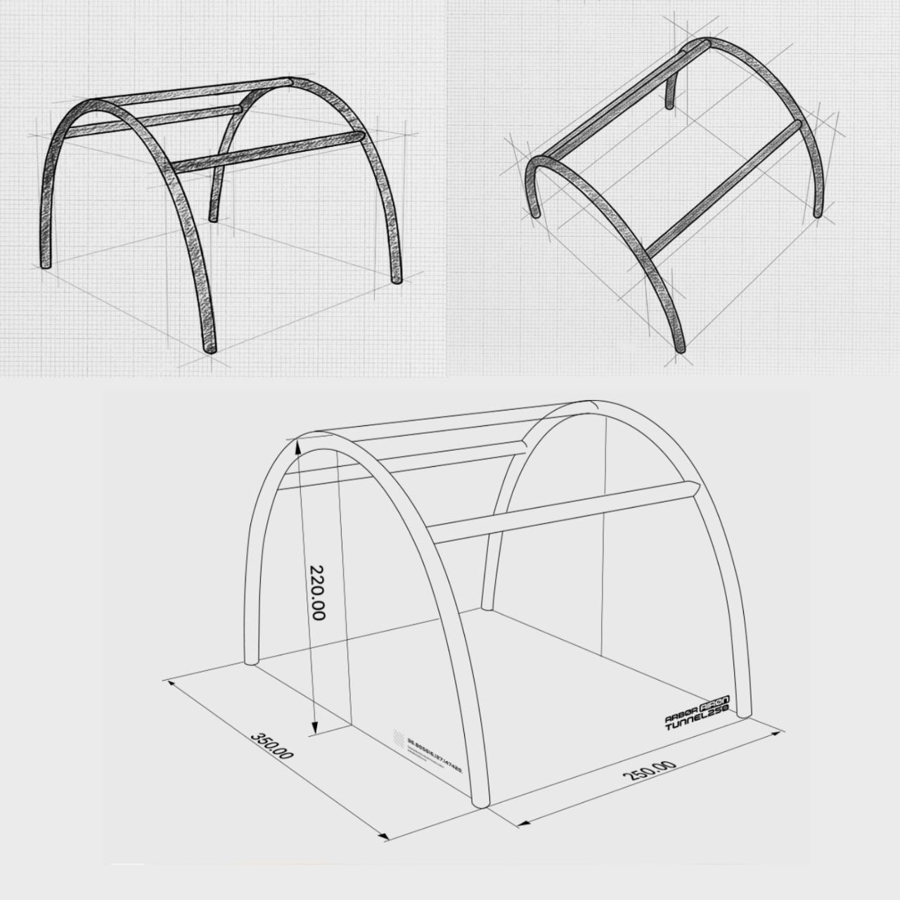 [Arbor]New Tunnel 250 Tent, Air Tent