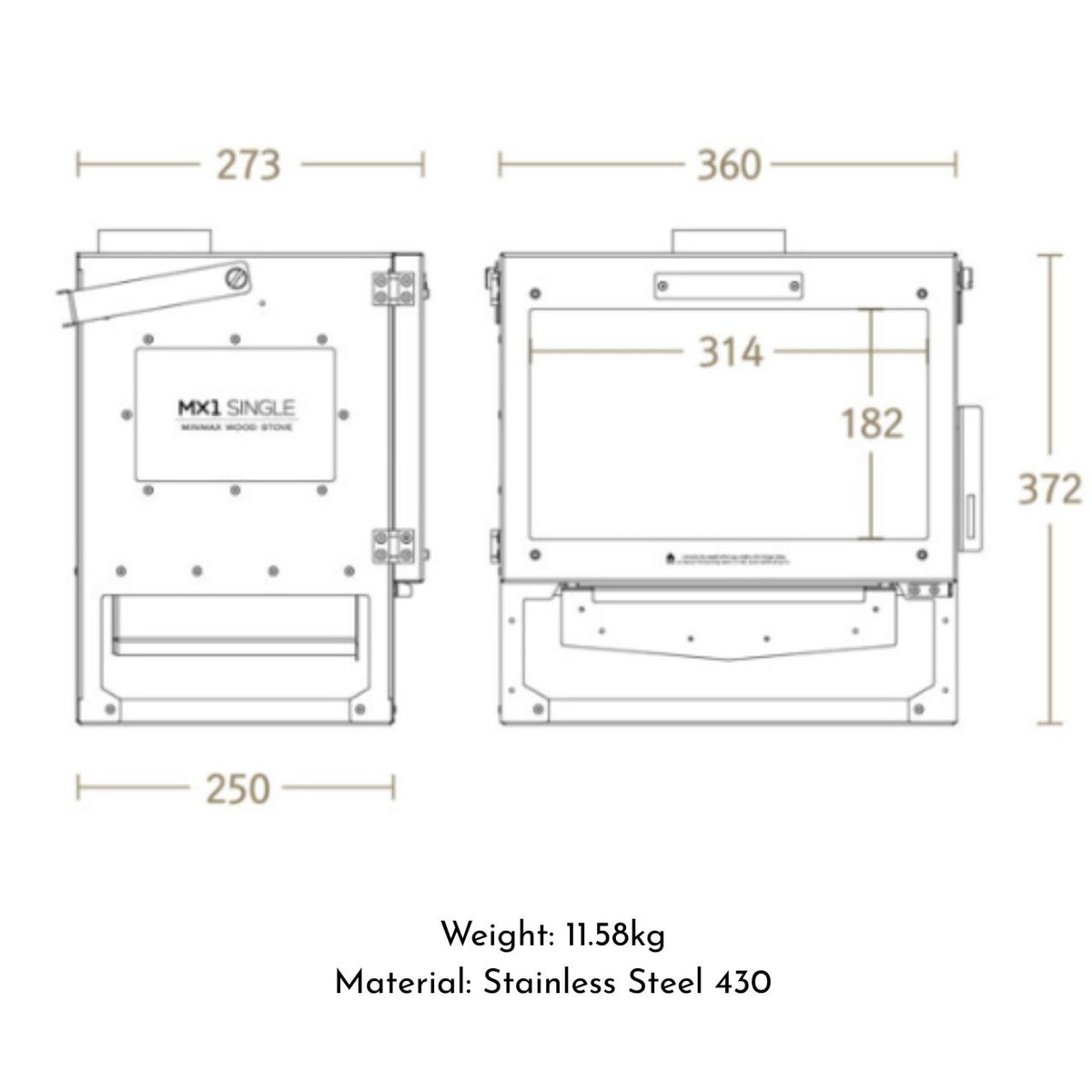[Minimax] MX1 Single Wood Stove