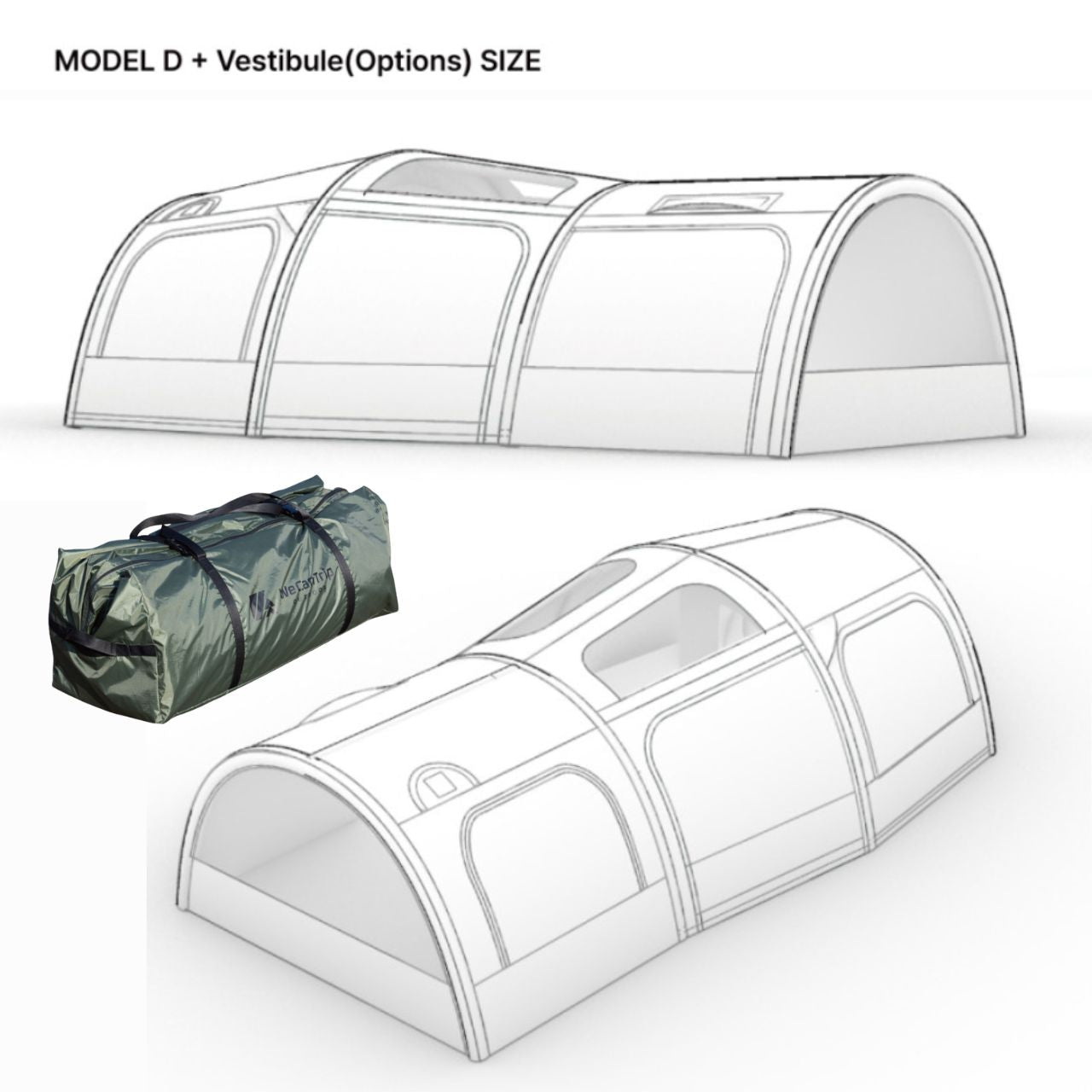 [We Can Trip] Model D Light-Weighted Air Tent, Shelter (Khaki, Black)
