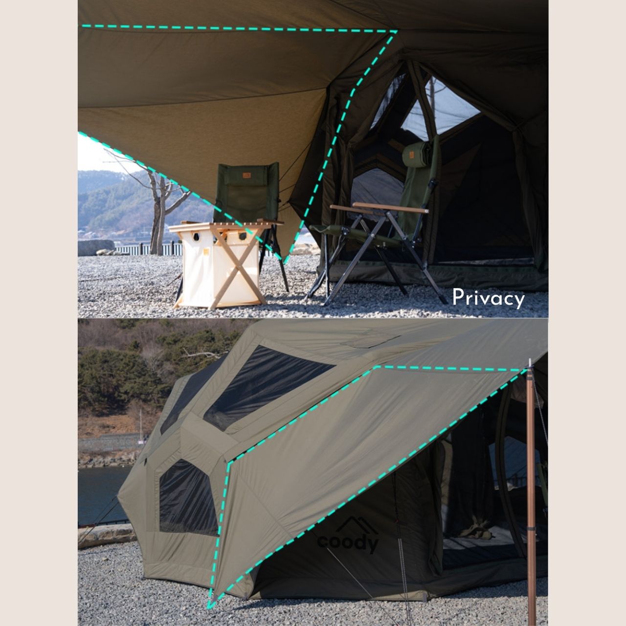 [Coody] Bestona Air Tent, Family Tent with Tarp