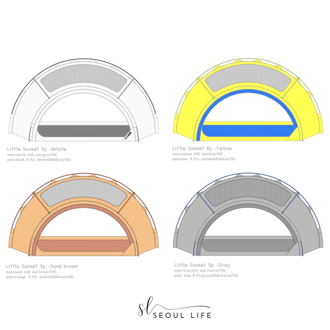 [Tenter] Little Sun Set Camping Tent for 3 people