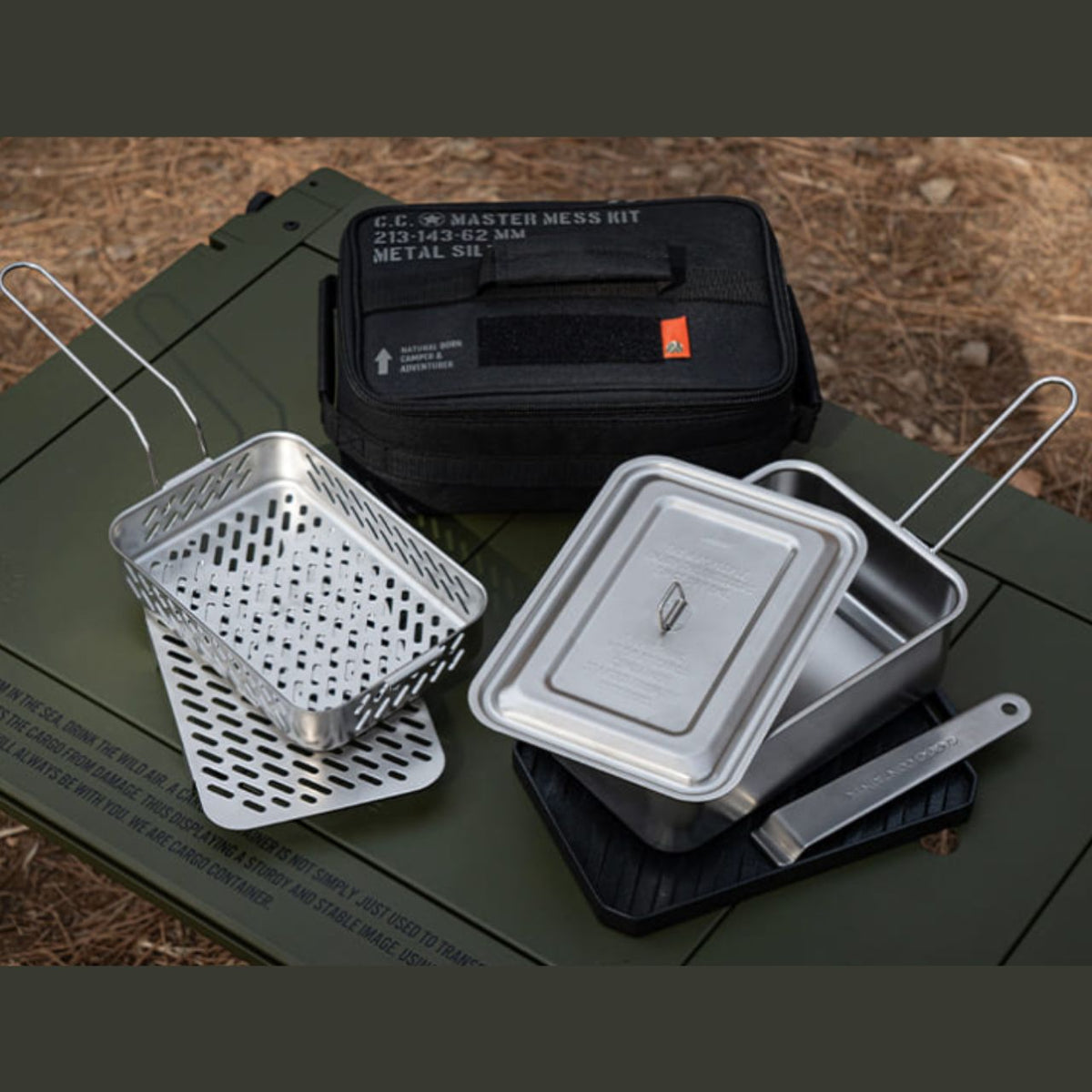 [Cargo Container] All-in-One Outdoor Camping Master Mess Kit Cookware Set