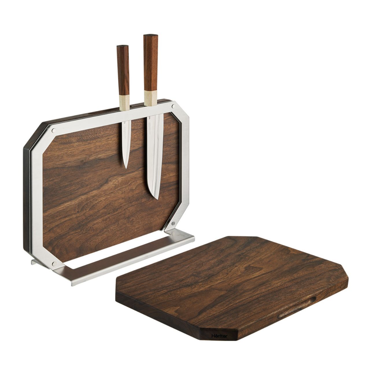 [Heriter] Premium Signature Knife Chopping board with Steel Stand