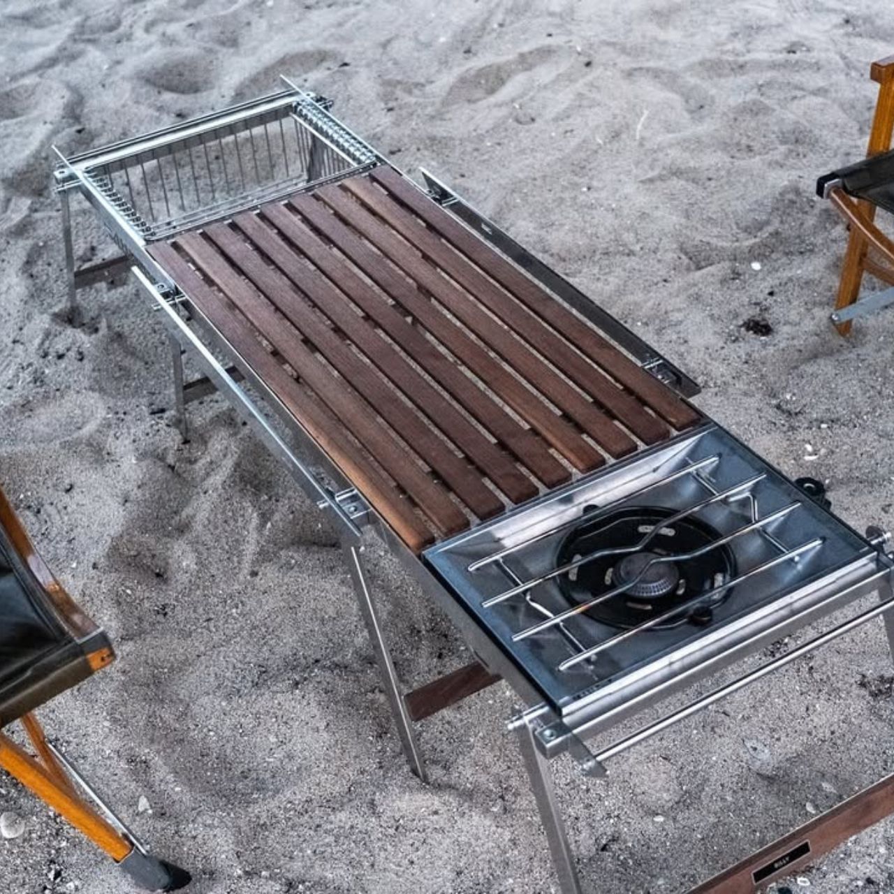 [Billy Design] Wood Steel Fold-able IGT Camping Table