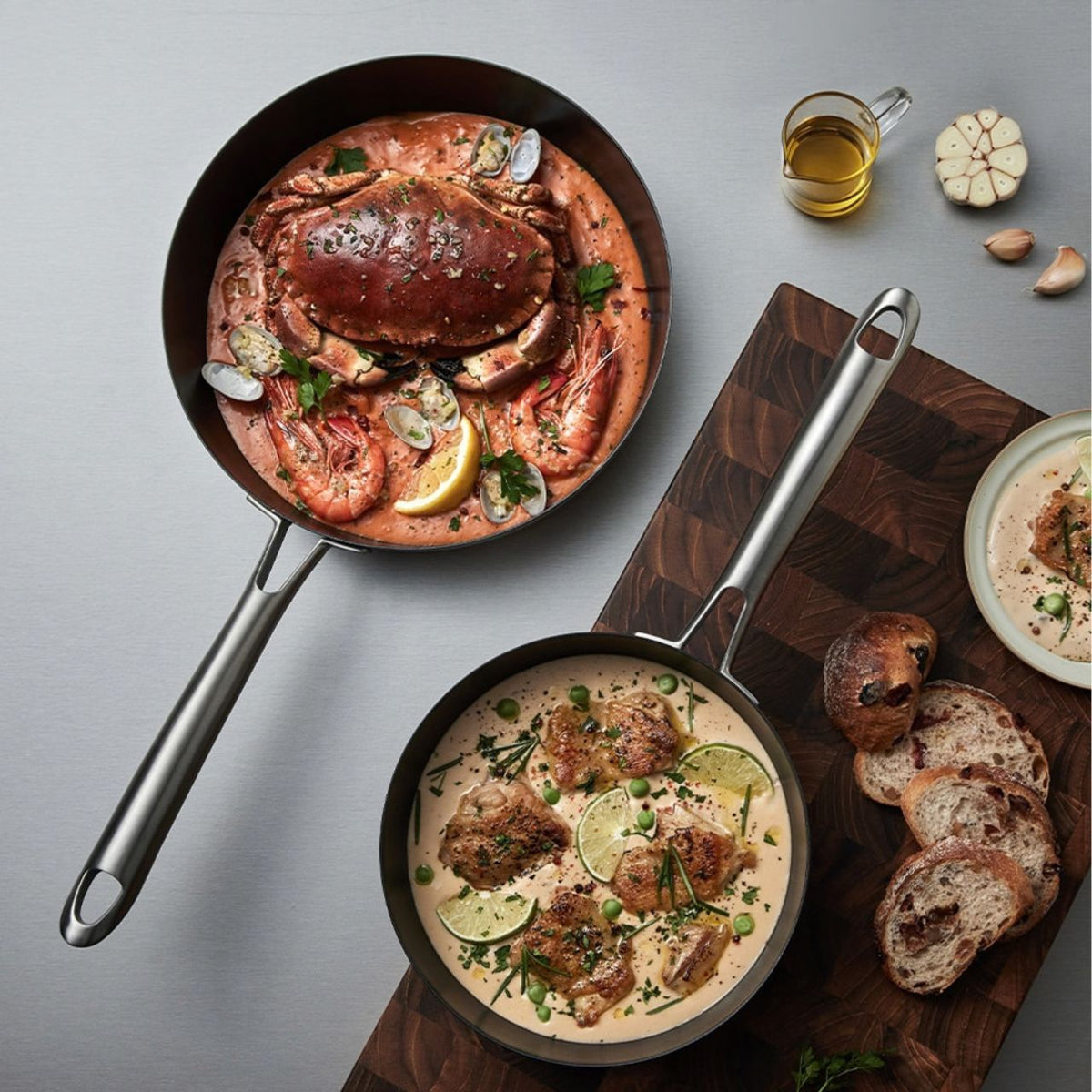 [Altenbach] Multi 5-Ply Deep Sauté Pan Set