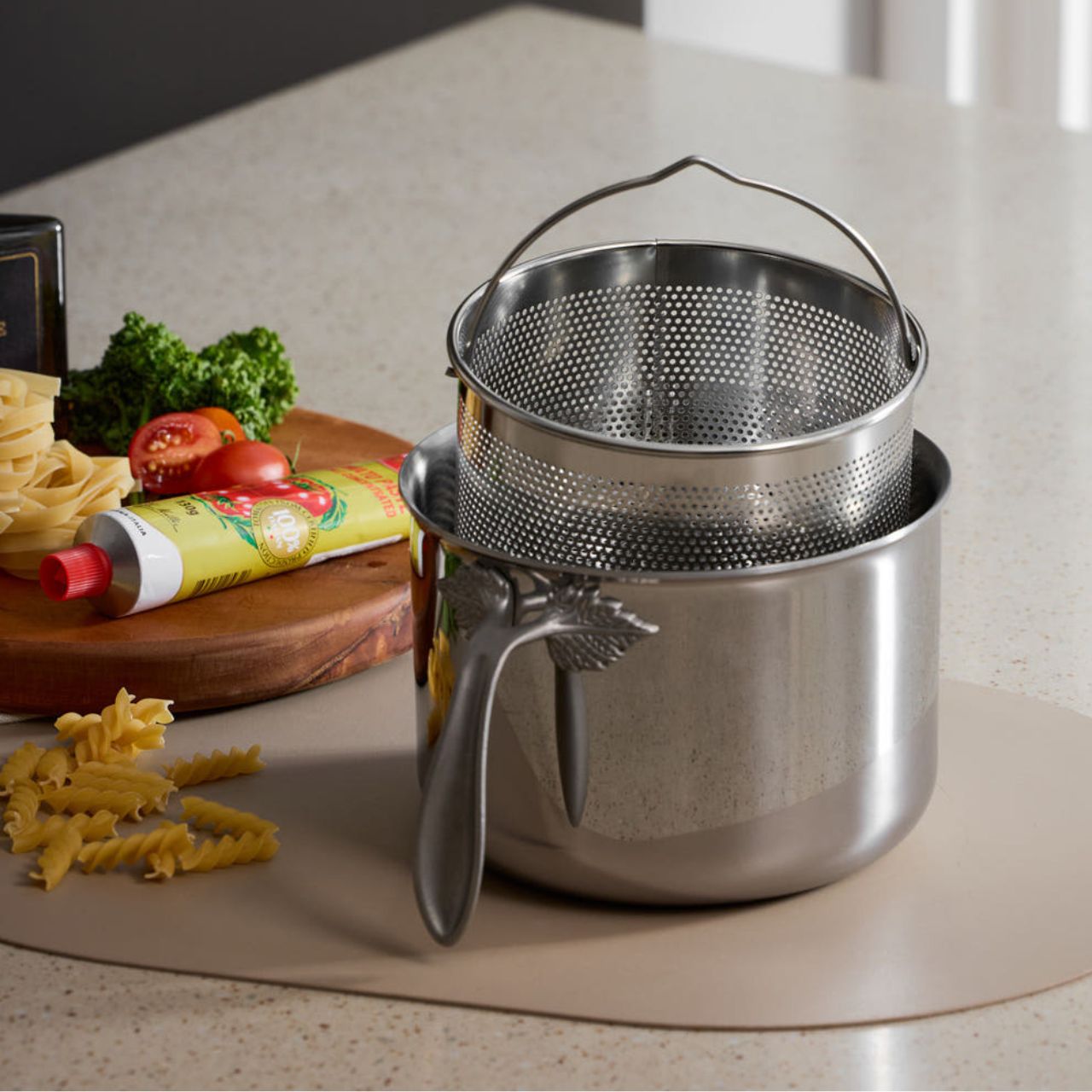 [finnilo] 316Ti 5-ply Stainless Steel Gourmet multi-pot Kettle, Pasta Pot