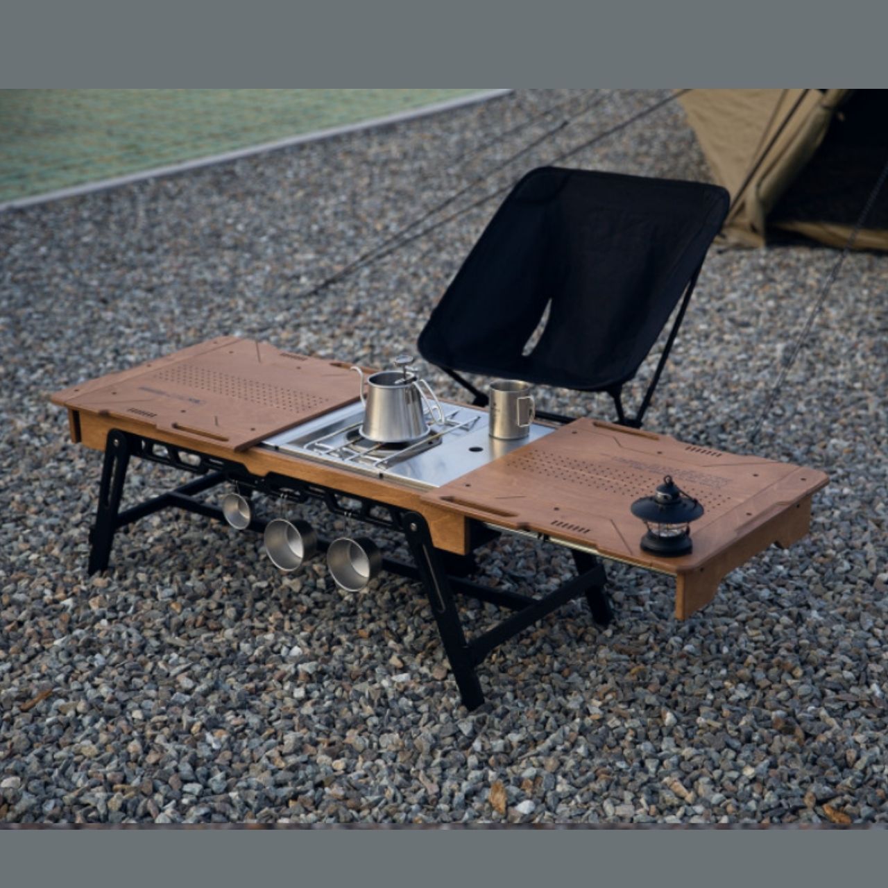 [On-U Life] My Own Sliding Camping Table, Wood Folding Table