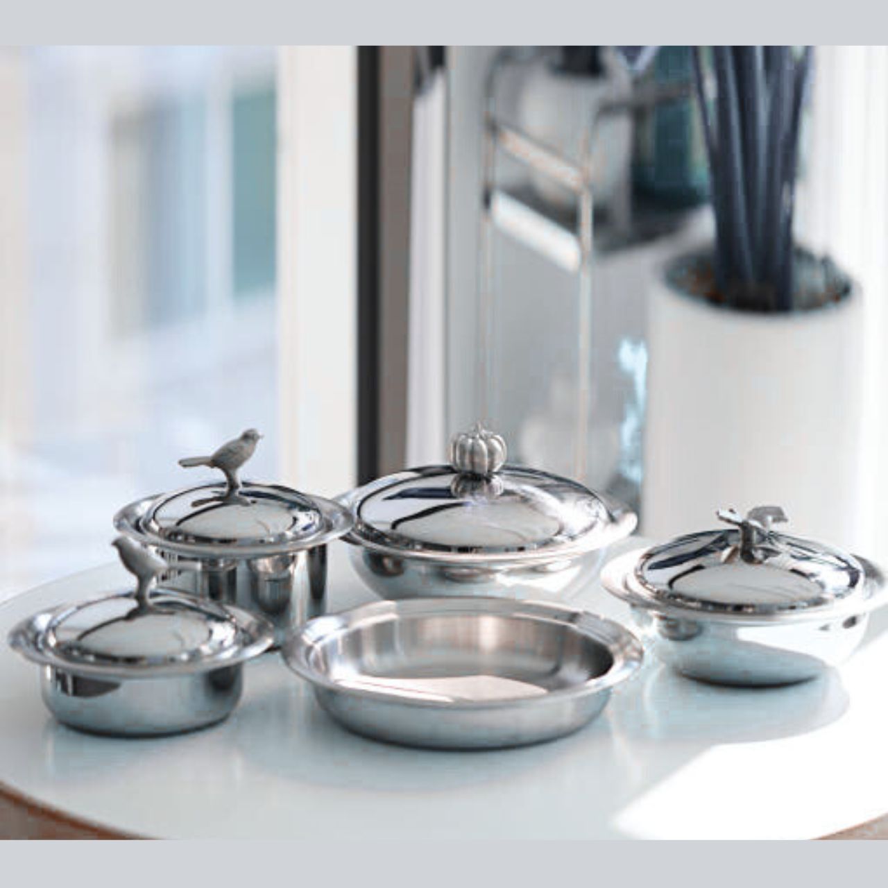 [finnilo] 316ti Stainless Stew Pot with Roaster Pan (Pumpkin)