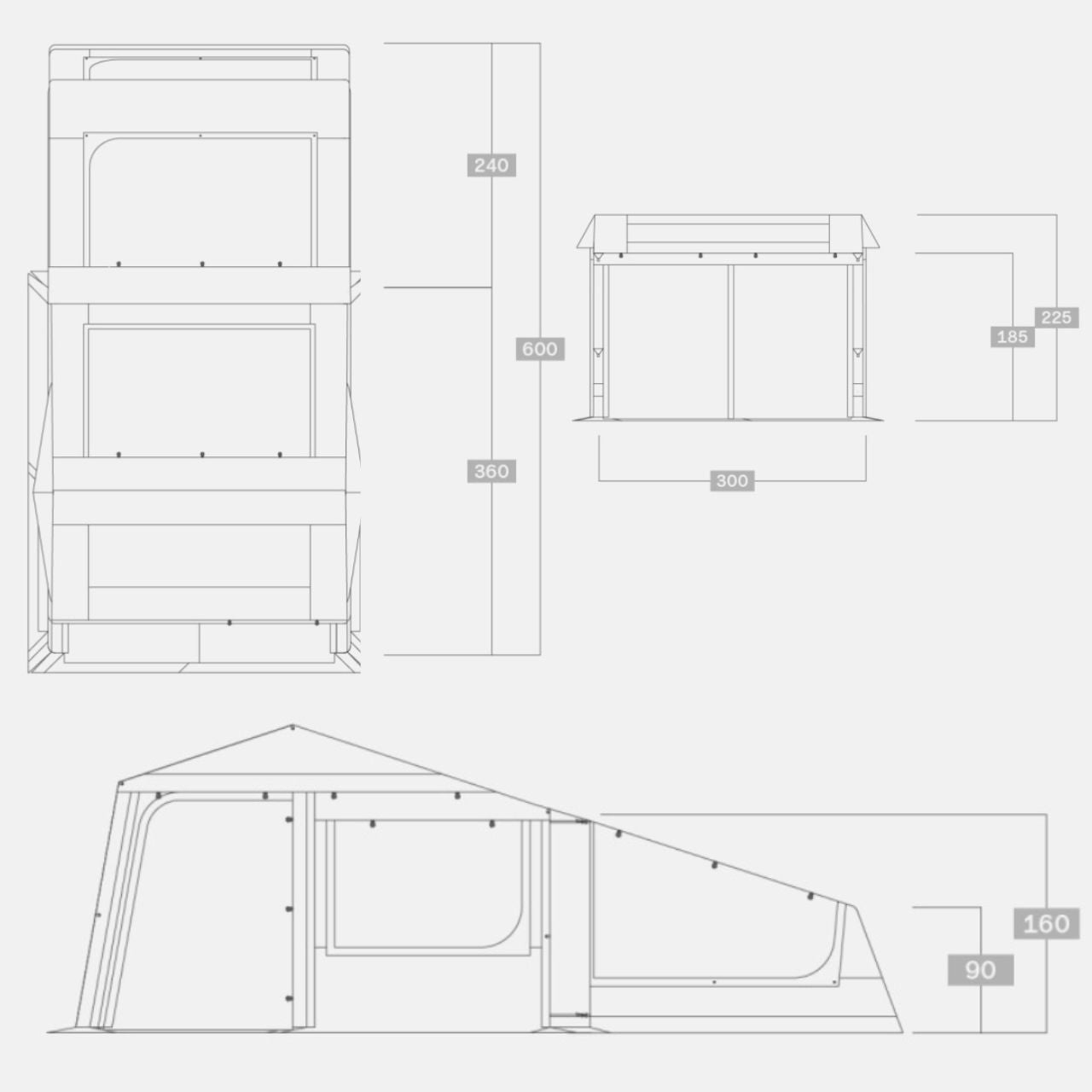 [Camvil] Box Air Tent 18.0, Multi-Use Extendable Air Tent