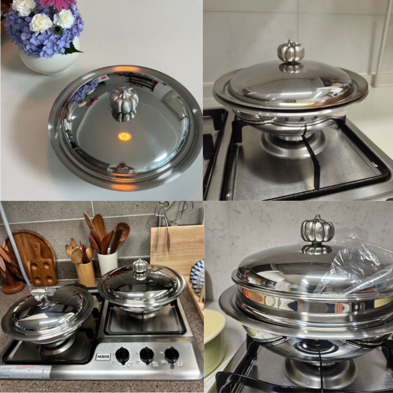 [finnilo] 316ti Stainless Stew Pot with Roaster Pan (Pumpkin)