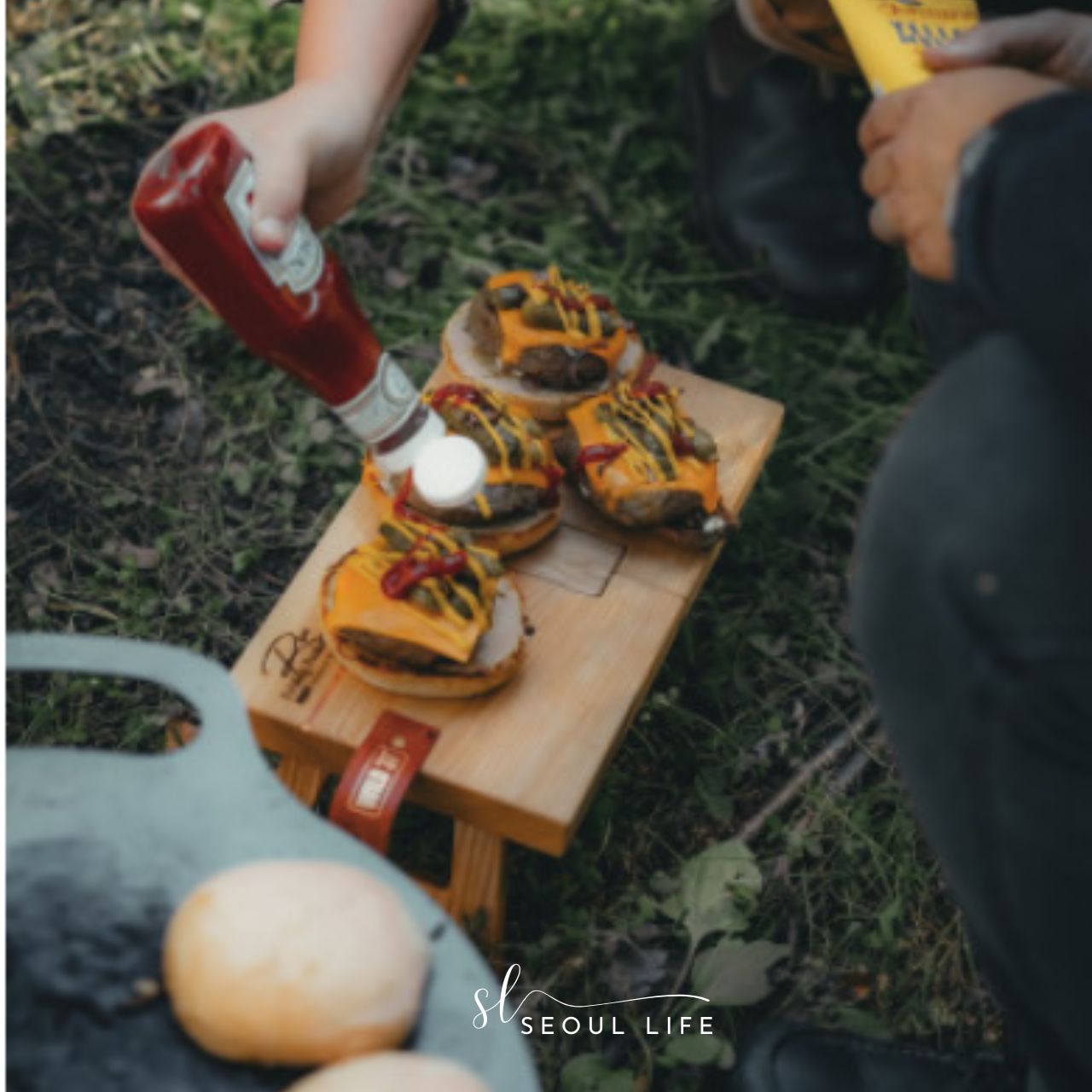 [SeoulLife] Foldable Pocket Camping Wooden Table, Made in Korea