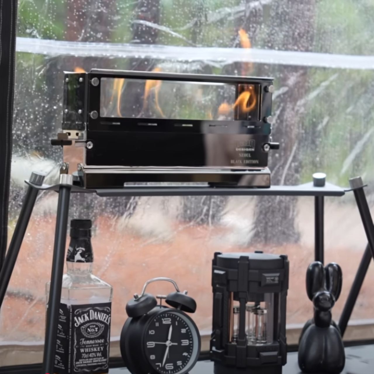 Iron Design] Neoul Black Edition Indoor & Outdoor Ethanol Fire
