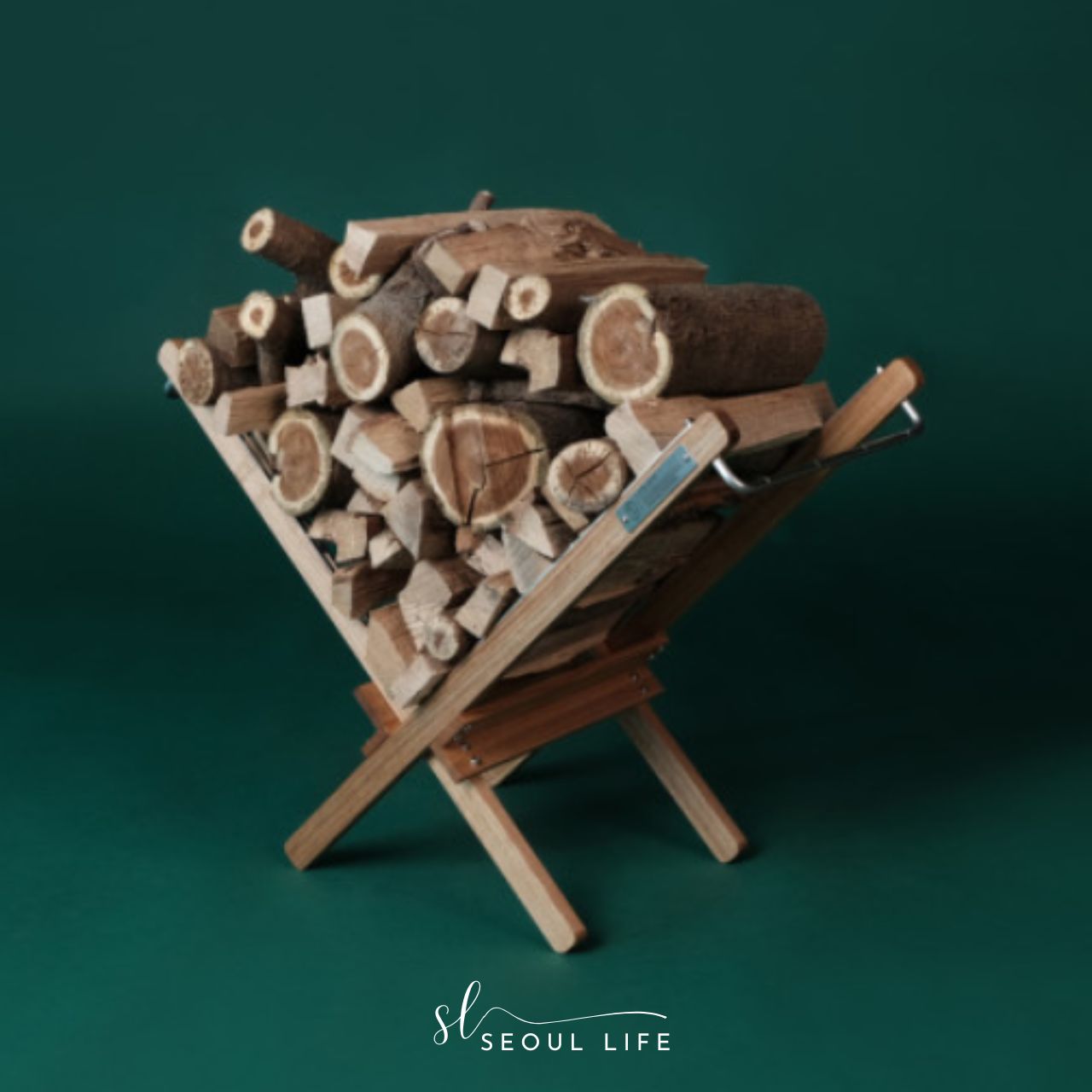 Handcraft Camping-fire Wooden Rack, Log Rack, Made in Korea