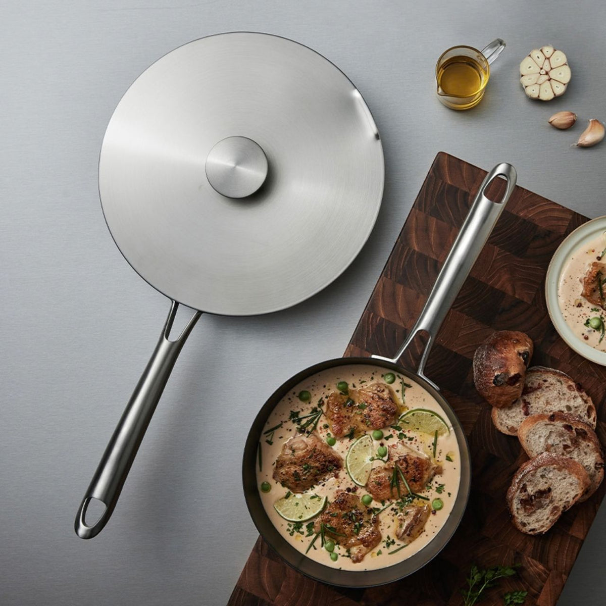 [Altenbach] Multi 5-Ply Deep Sauté Pan Set
