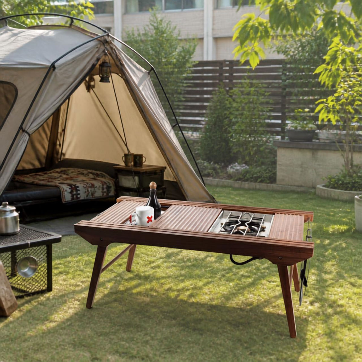 [Machen] Versatile Modular Wooden Camping Living Table