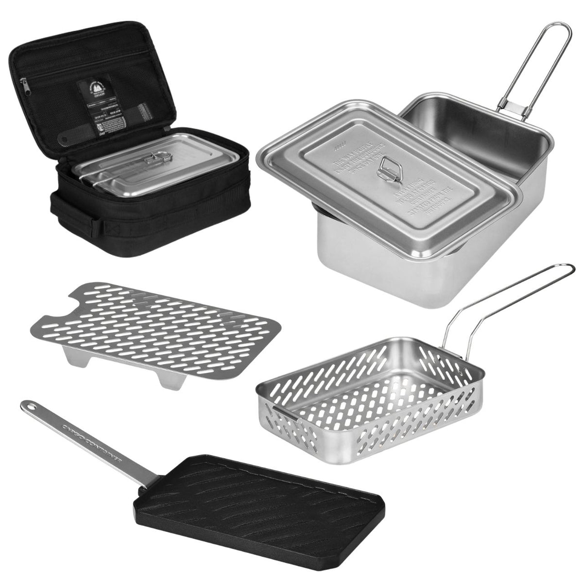 [Cargo Container] All-in-One Outdoor Camping Master Mess Kit Cookware Set