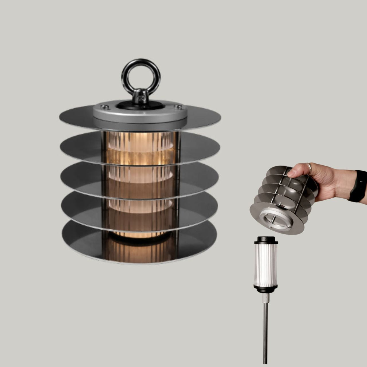 [Kunst Baum] Nessen 110 & Mono  Base Stand for 38explore lantern – Camping Lantern Stand, Height Adjustable