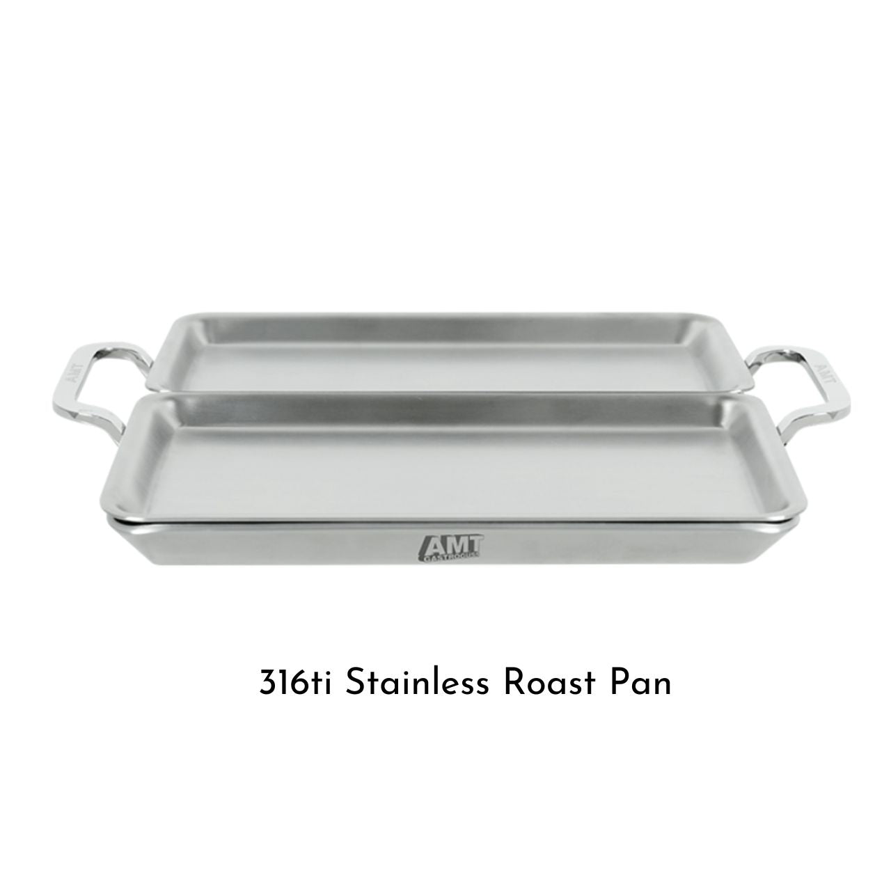 [AMT] 316Ti Stainless Steel 5-Ply Stealth Roast Pan & Modular Tray Set