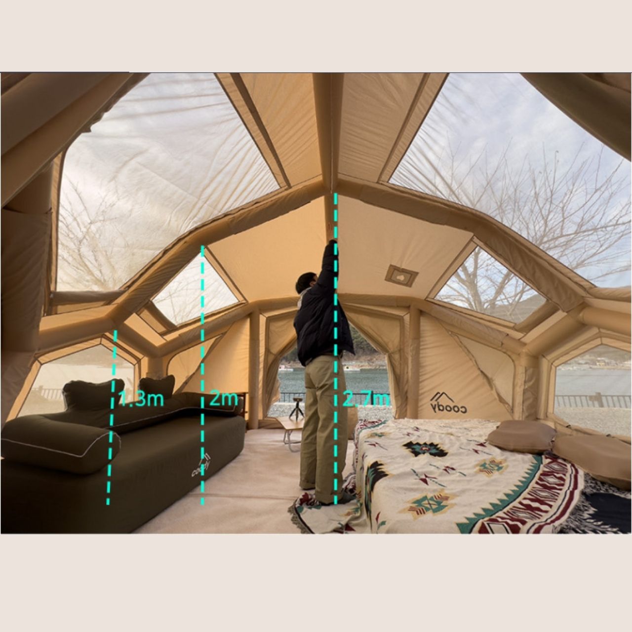 [Coody] Bestona Air Tent, Family Tent with Tarp