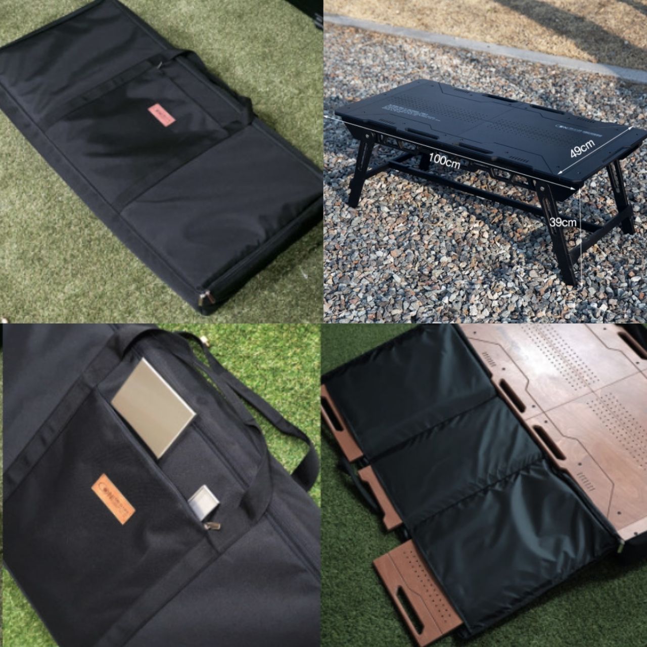 ON-U LIFE　MY OWN Slide Table On-U Life] My Own Sliding Camping Table, Wood Folding Table