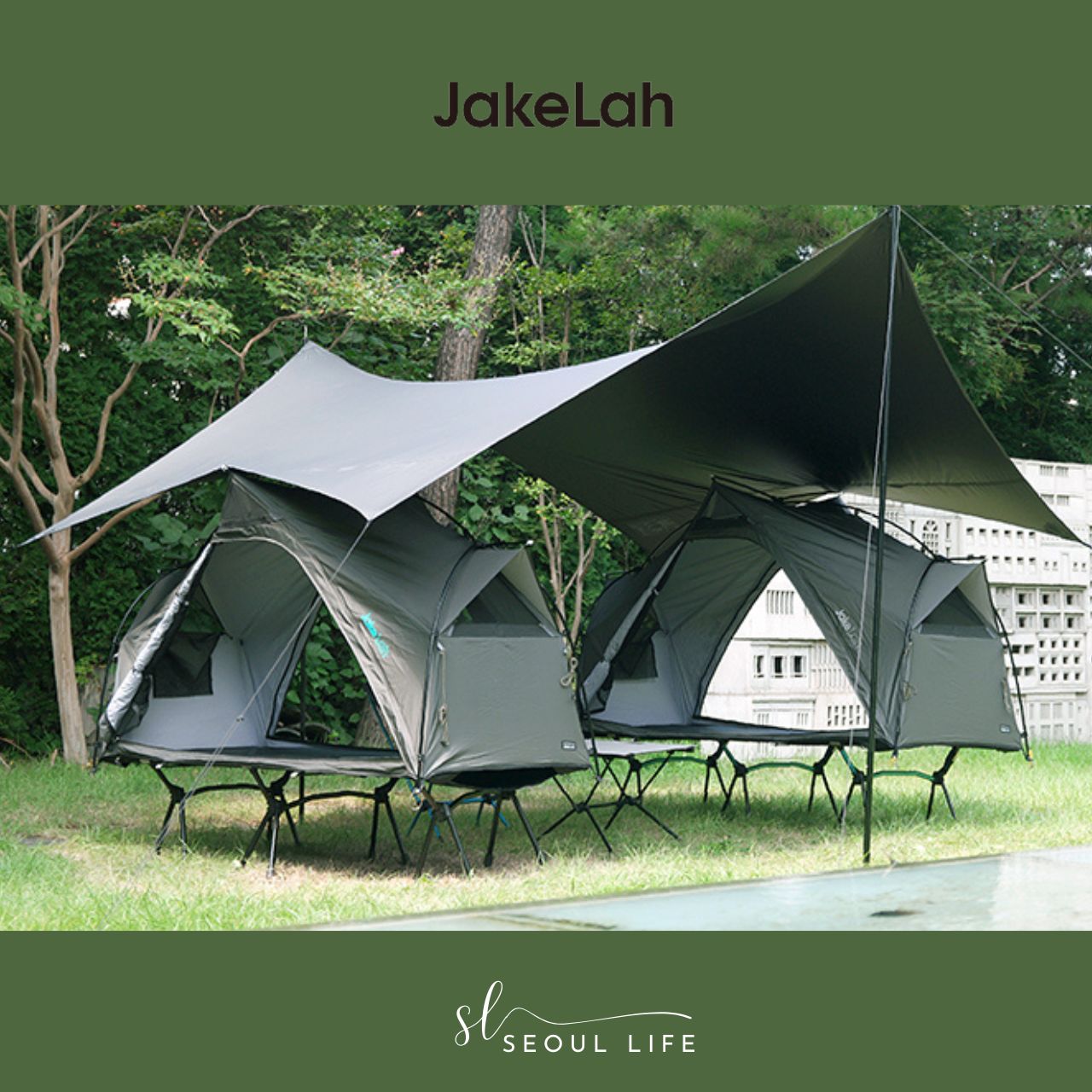Jakelah] J.cot Hexa Camping Tarp, (Dark Green) – SeoulLife