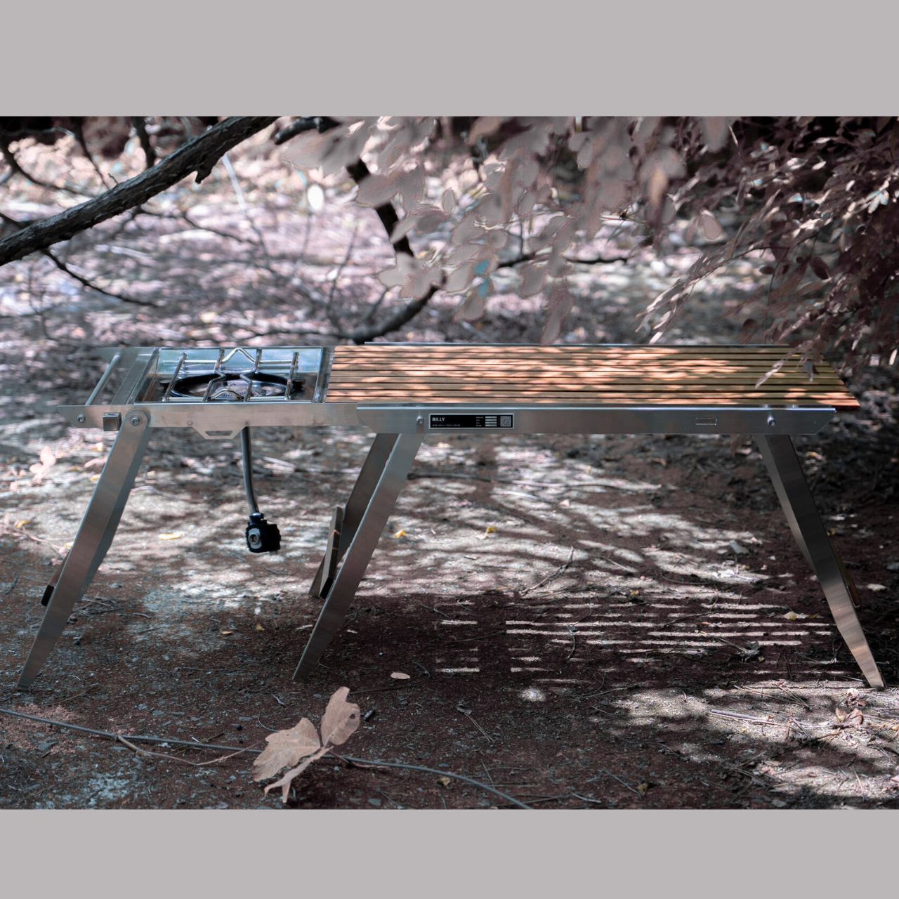[Billy Design] Wood Steel Fold-able IGT Camping Table