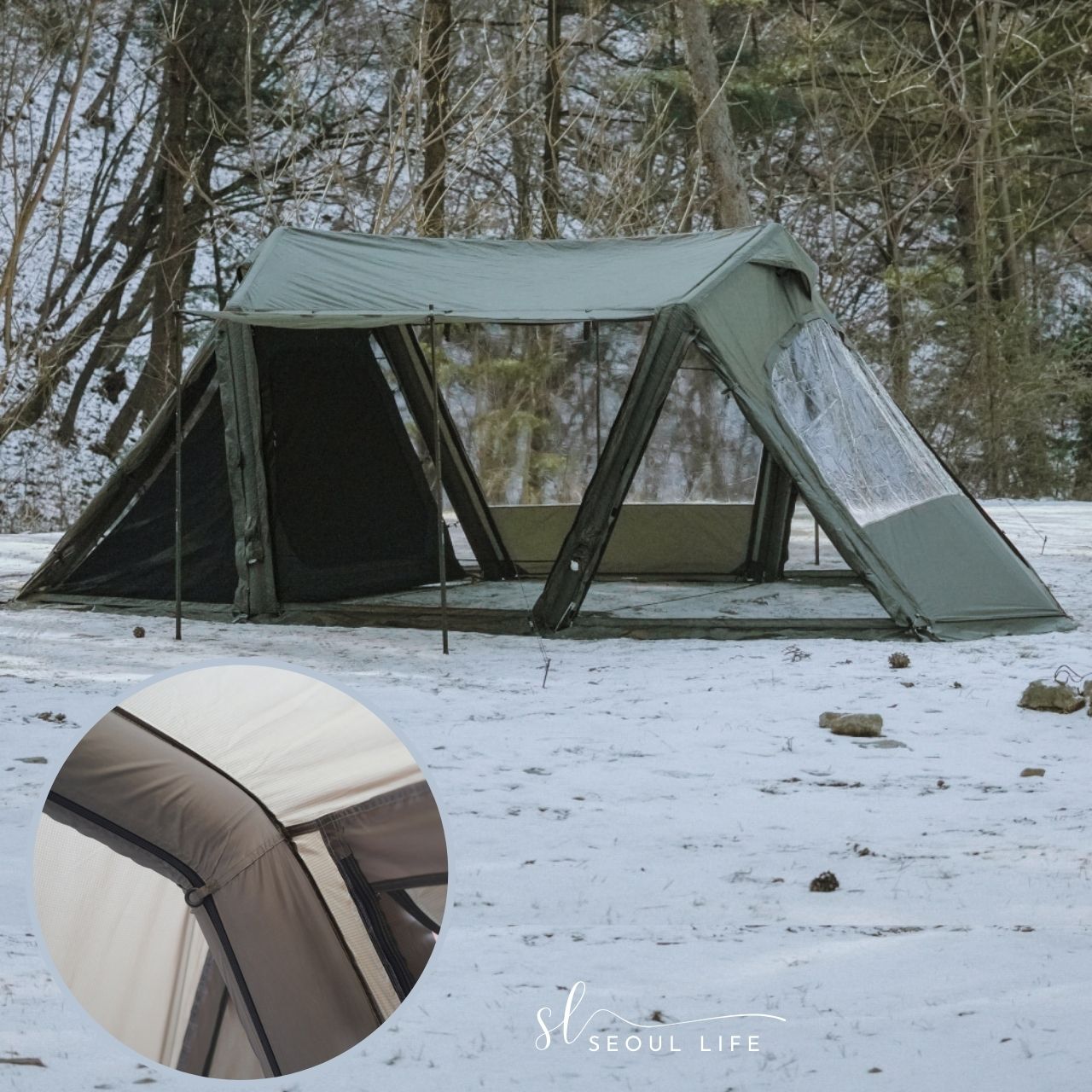 *Urbanside* Easy Cabin Air Tent/ Khaki Color. Outdoor Camping