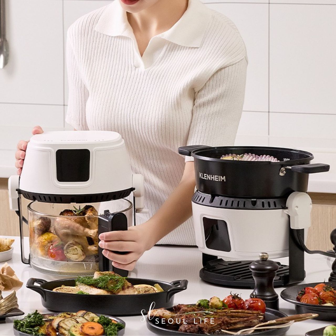 [Klenheim] 2-in-1 Air Fryer with Multi Pan