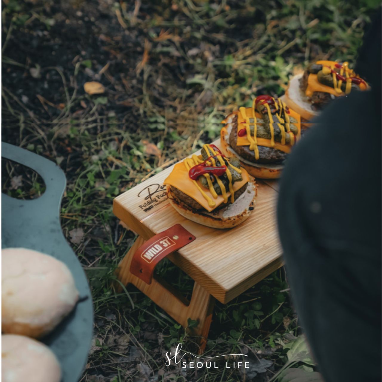 [SeoulLife] Foldable Pocket Camping Wooden Table, Made in Korea