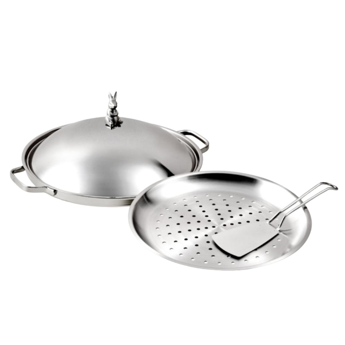 [Kuper] Caritas SUS 304 Griddle Steamer Pan with Rabbit Lid Version