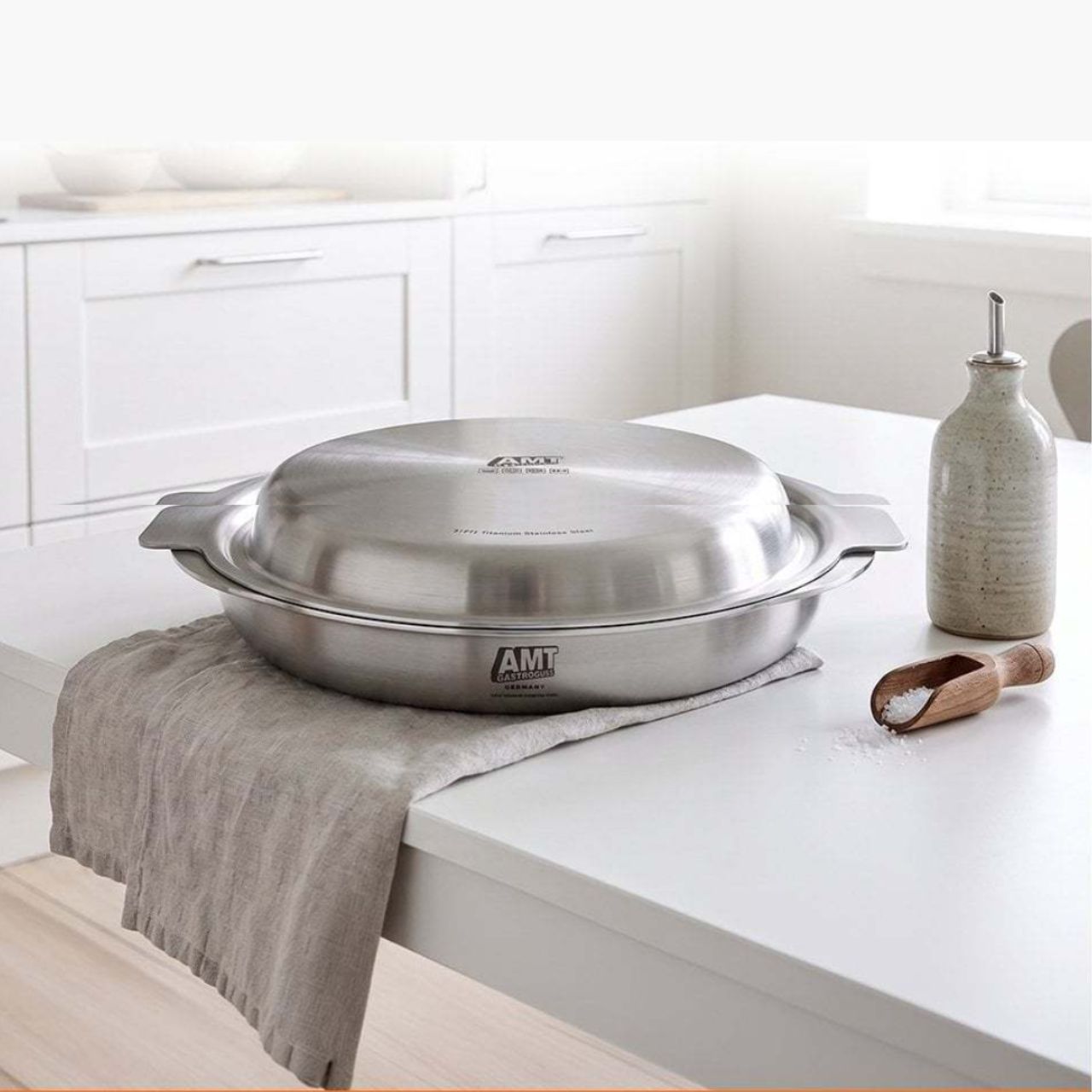 [AMT] 316Ti Double Pan, Premium 5-Ply Stainless Steel Cookware