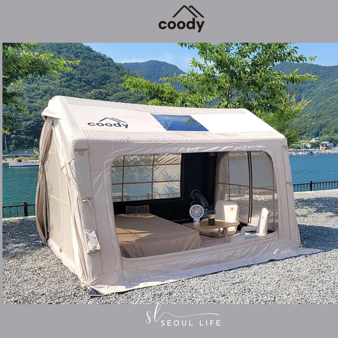 Coody] Accessory parts for One Touch Air Tent Wave, Beige/Khaki