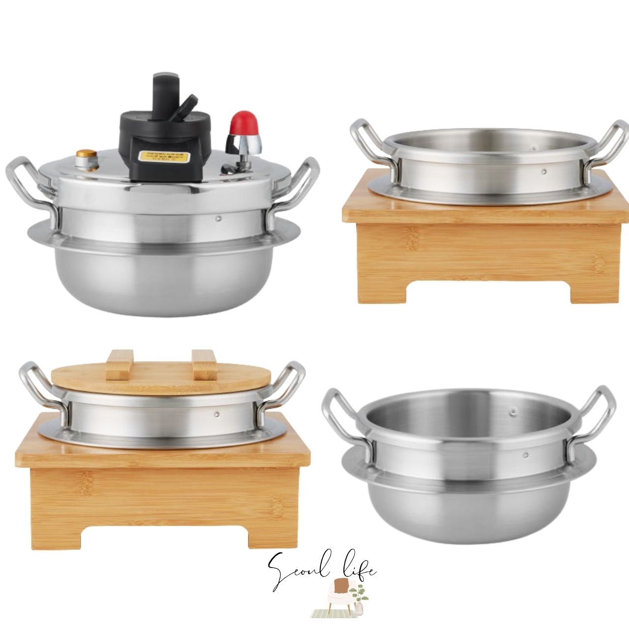 [Green Cook] Korean Rice Cooking Pot/ Pressure pot set