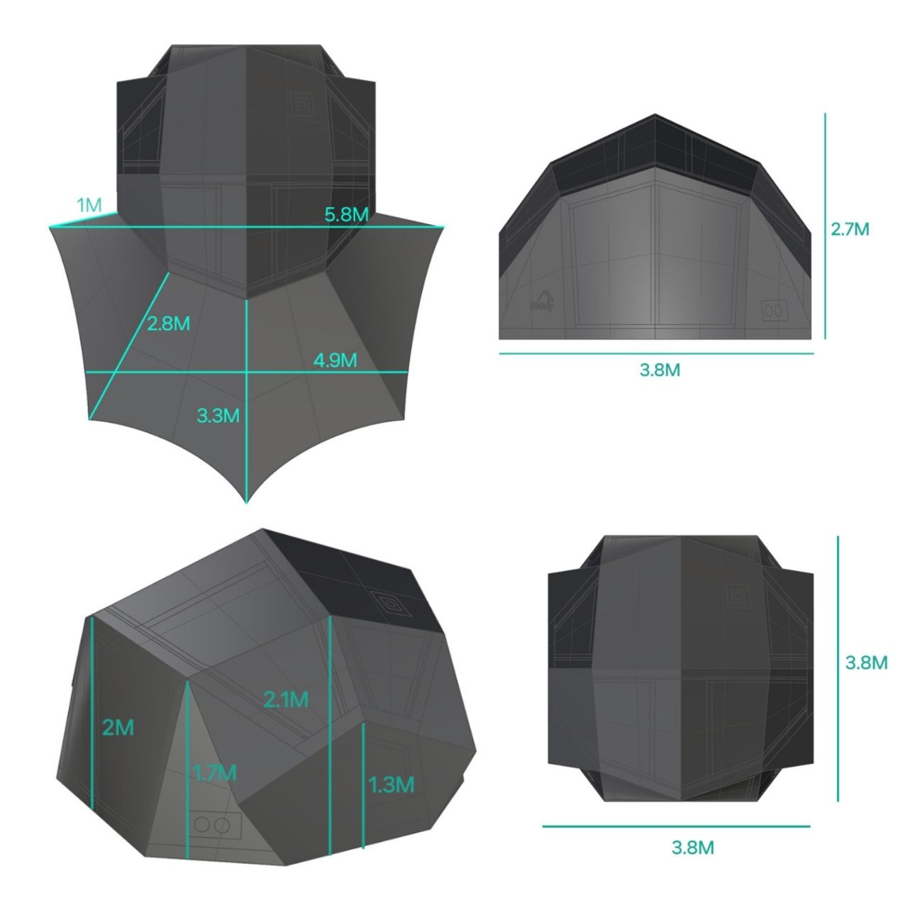 [Coody] Bestona Air Tent, Family Tent with Tarp