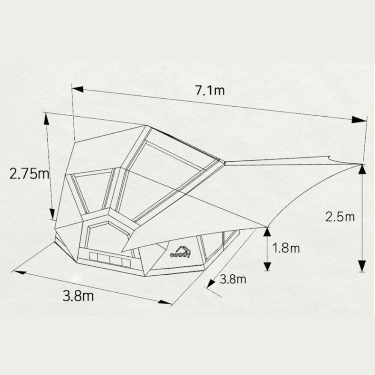 [Coody] Bestona Air Tent, Family Tent with Tarp