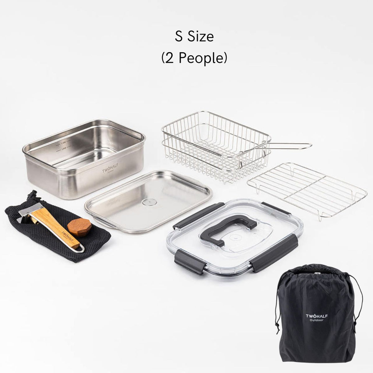 [Twohalf] Multi-function Cooking pot, container, Steamer
