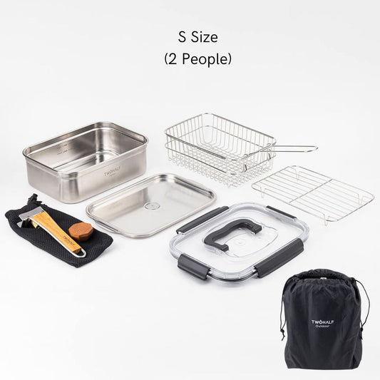 [Twohalf] Multi-function Cooking pot, container, Steamer