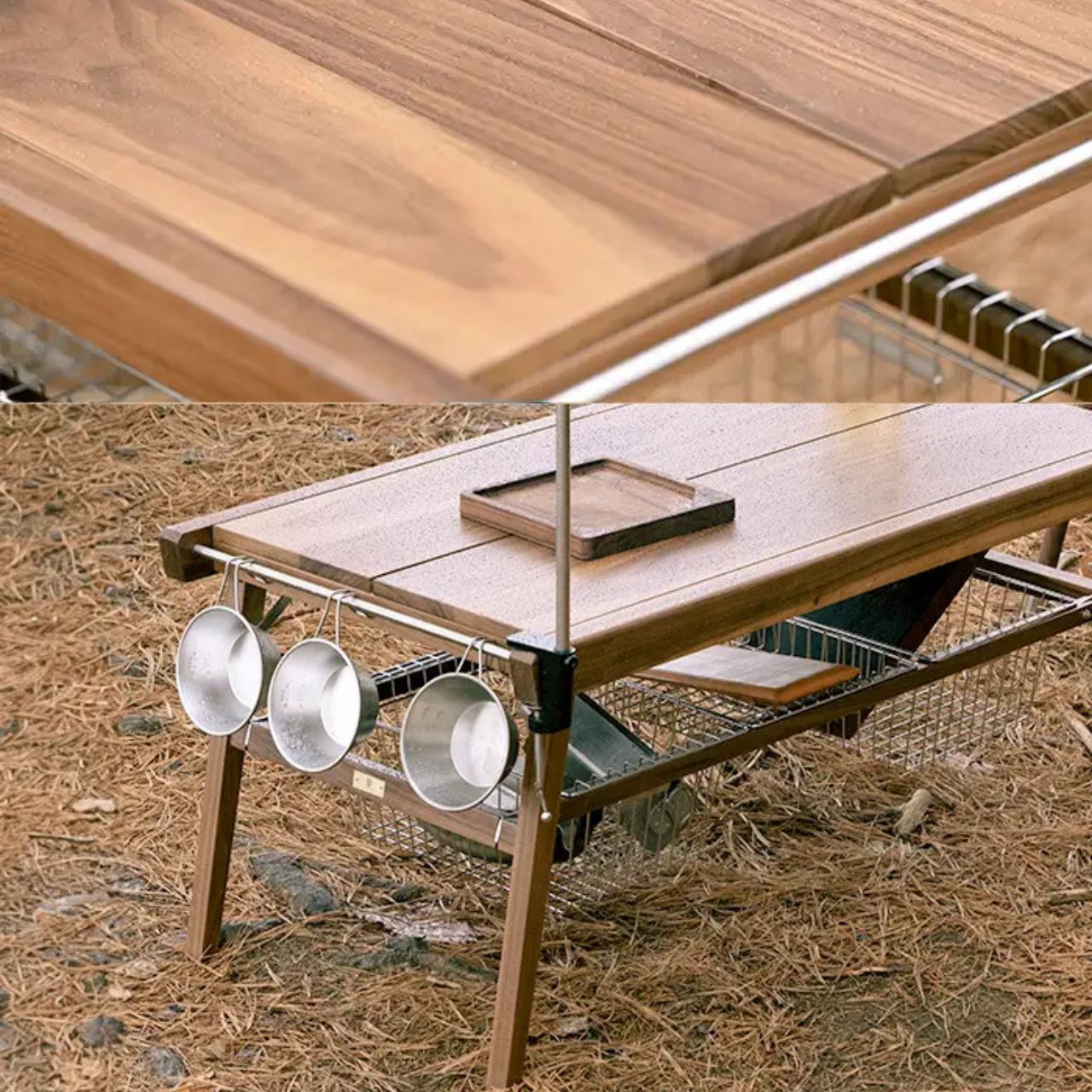 [Tesup] *Klotz Table* Handcraft Extendable  Wooden Folding Camping Table