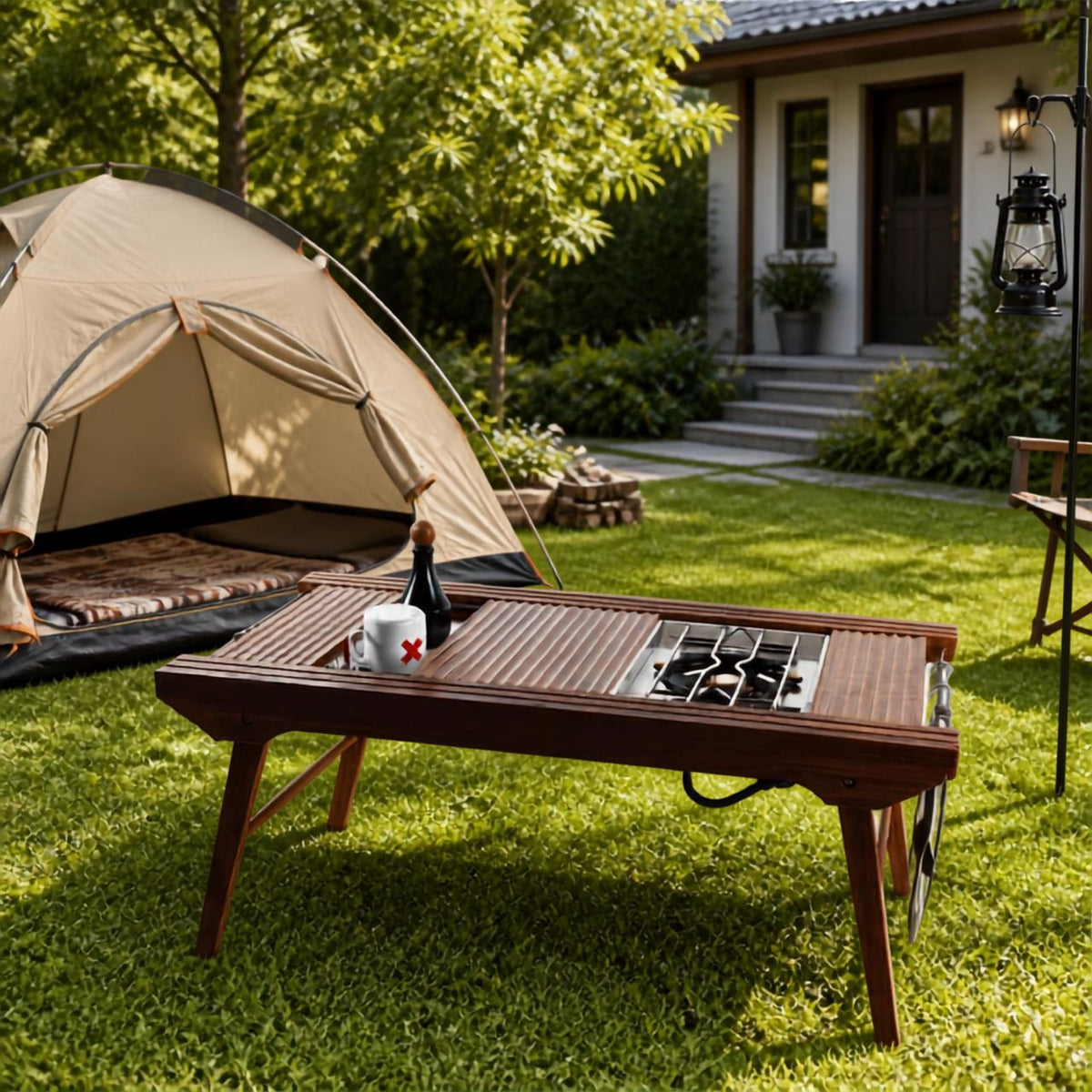 [Machen] Versatile Modular Wooden Camping Living Table